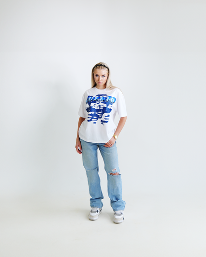 BLUE FACE T-SHIRT WHITE